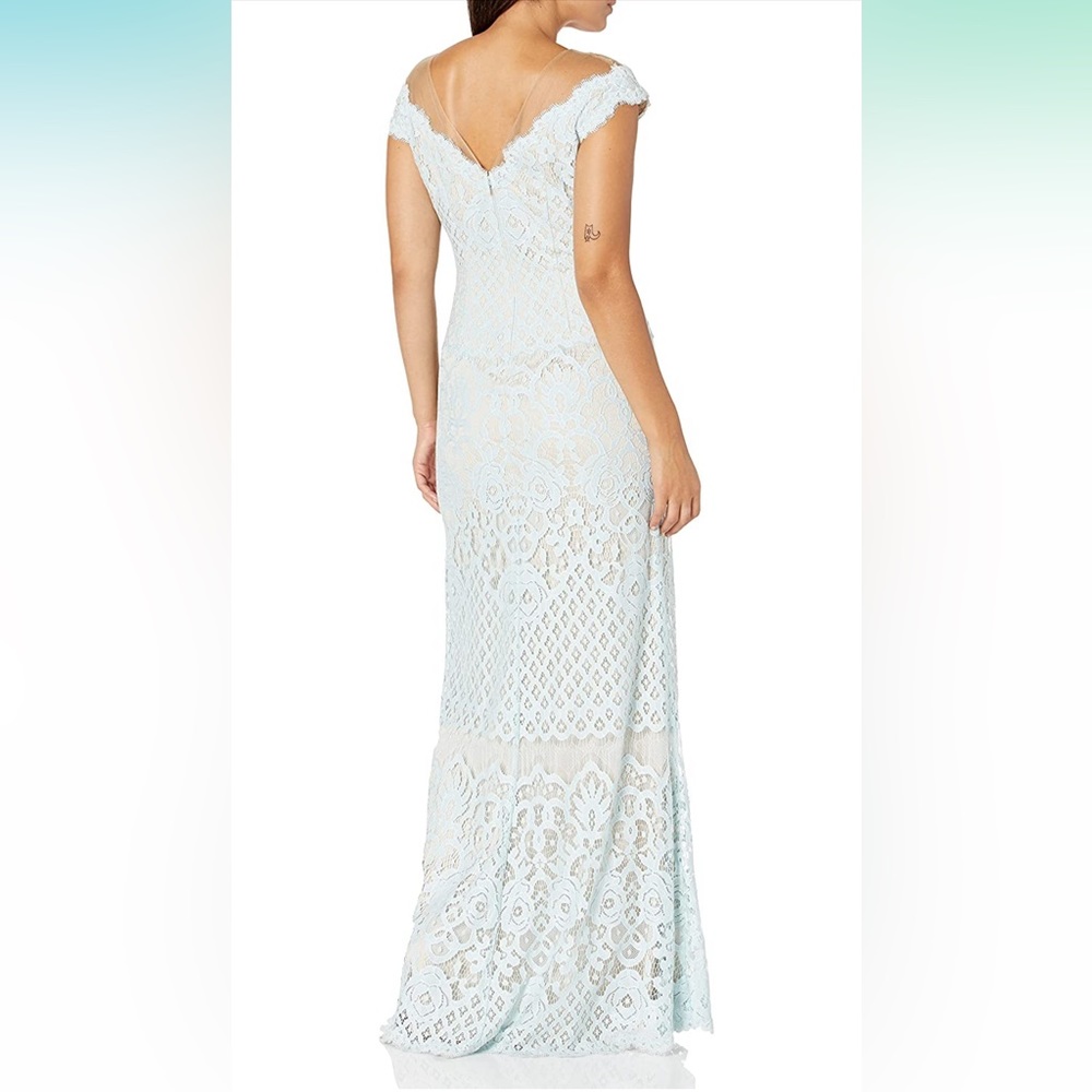 Tadashi Shoji Women's Cap Sleeve All Over Lace Gown